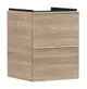 Hansgrohe-HG-Xelu-Q-Waschtischunterschrank-Eiche-Natur-480-475-mit-2-Schubkaesten-fuer-Handwaschbecken-Mattweiss-54021700 gallery number 1